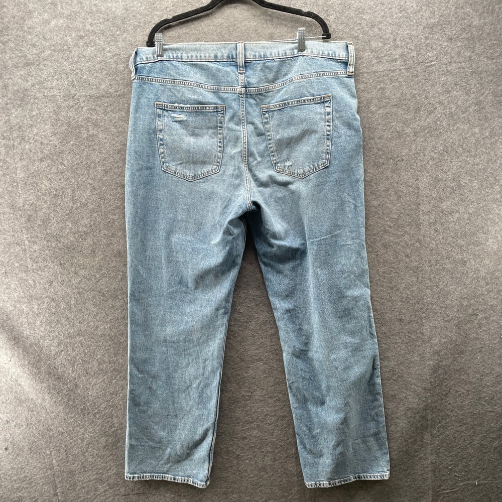 Gap 90s Loose Mid Rise Jeans Womens 18 / 34 Blue Light Wash Stretch - Picture 2 of 10